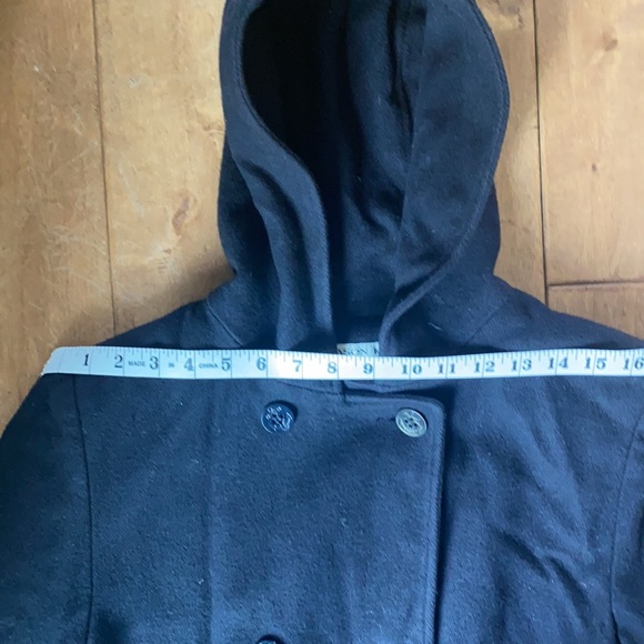 JASON KOLE BRAND NAVY LONG PEA COAT SZ S - Picture 8 of 10